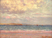 Картина "evening, morgat beach" художника "мофра максим"