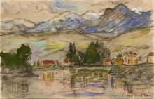 Картина "mountain landscape" художника "мофра максим"