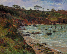 Картина "fishing for sprats in winter at douarnenez" художника "мофра максим"