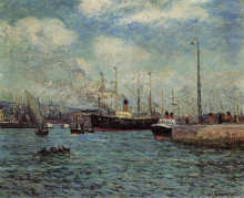 Картина "the port of havre" художника "мофра максим"