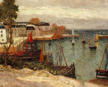 Репродукция картины "the port of sauzon" художника "мофра максим"