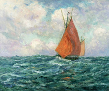 Картина "tuna boat at sea" художника "мофра максим"