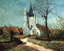 Картина "the village and chapel of sainte-avoye (morbihan)" художника "мофра максим"