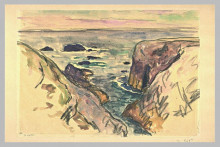 Картина "belle-ile-en-mer, evening, cote sauvage" художника "мофра максим"