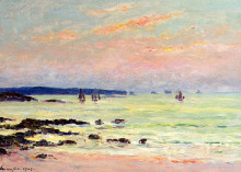 Картина "evening at the sea" художника "мофра максим"