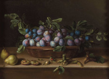 Картина "still life with plums" художника "муайон луиза"