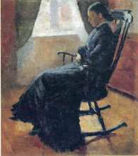 Репродукция картины "тетя карен в кресле-качалке" художника "мунк эдвард"