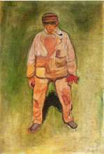 Копия картины "рыбак" художника "мунк эдвард"