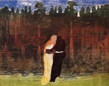 Репродукция картины "в сторону леса ii" художника "мунк эдвард"