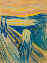 Репродукция картины "the scream" художника "мунк эдвард"