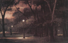 Копия картины "evening in parc monceau" художника "мункачи михай"
