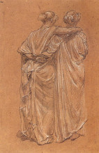 Копия картины "study of two female figures" художника "мур альберт джозеф"