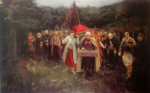 Картина "burial of a kish otaman" художника "мурашко александр александрович"