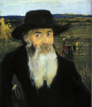 Копия картины "old teacher. portrait of mykola murashko" художника "мурашко александр александрович"