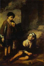 Картина "two peasant boys" художника "мурильо бартоломе эстебан"