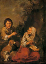 Копия картины "peasant woman and a boy" художника "мурильо бартоломе эстебан"