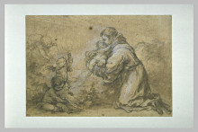 Копия картины "saint anthony of padua adore the child" художника "мурильо бартоломе эстебан"