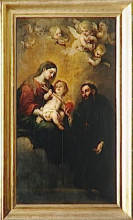 Картина "st. augustine with the virgin and child" художника "мурильо бартоломе эстебан"