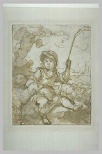 Копия картины "the good shepherd child" художника "мурильо бартоломе эстебан"