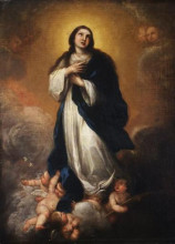 Картина "the immaculate conception" художника "мурильо бартоломе эстебан"