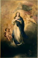 Картина "the immaculate conception with the eternal father" художника "мурильо бартоломе эстебан"