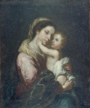 Копия картины "the virgin and infant jesus" художника "мурильо бартоломе эстебан"