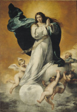 Репродукция картины "the immaculate conception" художника "мурильо бартоломе эстебан"