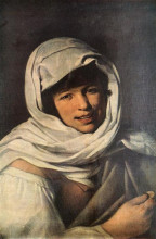 Картина "the girl with a coin (girl of galicia)" художника "мурильо бартоломе эстебан"