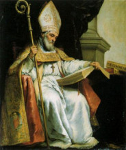 Репродукция картины "st. isidore of seville" художника "мурильо бартоломе эстебан"
