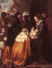 Картина "adoration of the magi" художника "мурильо бартоломе эстебан"