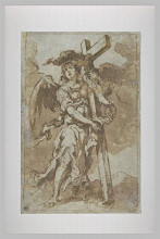 Репродукция картины "angel carrying the cross" художника "мурильо бартоломе эстебан"