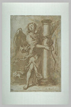 Копия картины "angel with the instruments of whipping" художника "мурильо бартоломе эстебан"