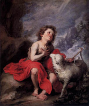 Копия картины "st. john the baptist as a child" художника "мурильо бартоломе эстебан"