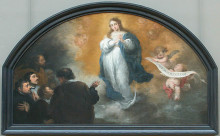 Картина "the apparition of the immaculate virgin to six characters" художника "мурильо бартоломе эстебан"