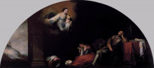 Картина "the story of the foundation of santa maria maggiore: the patrician&#39;s dream" художника "мурильо бартоломе эстебан"