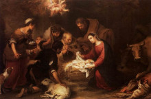 Копия картины "поклонение пастухов" художника "мурильо бартоломе эстебан"