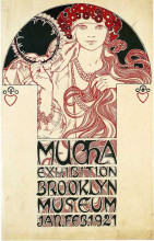 Репродукция картины "poster for the brooklyn exhibition" художника "муха альфонс"