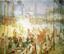 Картина "the coronation of the serbian tsar stepan dusan as east roman emperor" художника "муха альфонс"