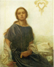 Копия картины "portrait of jaroslava" художника "муха альфонс"