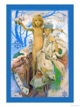 Репродукция картины "poster presentation of andersen&#39;s snow queen" художника "муха альфонс"