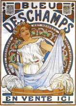 Копия картины "bleu deschamps" художника "муха альфонс"