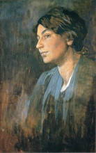 Копия картины "portrait of marushka, artist s wife" художника "муха альфонс"