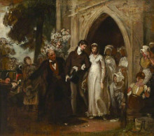 Копия картины "the village wedding, watley abbey" художника "мэйсон джордж хэмминг"