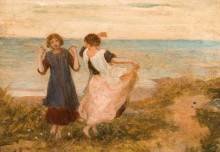 Копия картины "girls dancing, a pastoral symphony" художника "мэйсон джордж хэмминг"