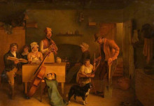 Репродукция картины "cottage interior" художника "мэйсон джордж хэмминг"