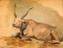 Копия картины "roman ox (lying down)" художника "мэйсон джордж хэмминг"