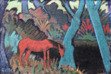 Картина "gypsy horse at black water" художника "мюллер отто (художник)"