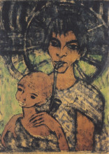 Репродукция картины "zigeunermadonna" художника "мюллер отто (художник)"
