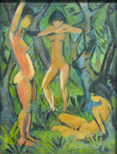 Копия картины "three nudes in the forest" художника "мюллер отто (художник)"