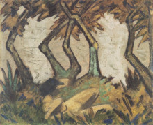 Копия картины "m&#228;dchen am see" художника "мюллер отто (художник)"